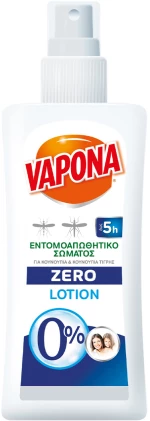 Vapona Zero Αντικουνουπική Lotion Σώματος Σε Σπρέυ 100 ml