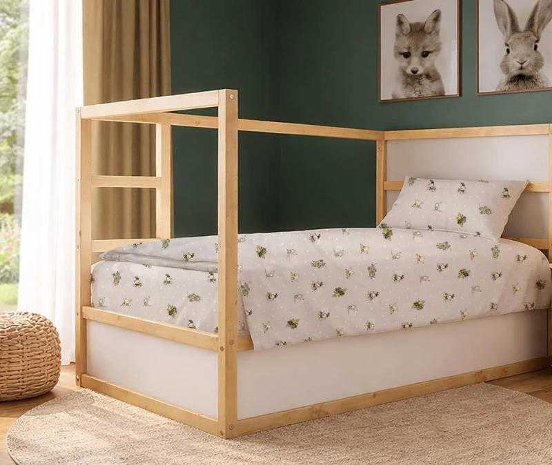 Σετ Σεντόνια Μονά 3τμχ (160x240) Bear's Playtime 592 Beige βαμβακερά DimCol