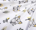 Σεντόνι Λίκνου (80x110) Baby Foxes 595 White-Grey βαμβακερό DimCol