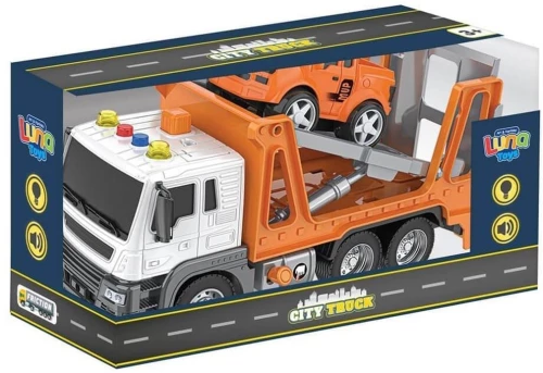 Φορτηγό Μεταφορέας Οxημάτων Luna Toys Friction 1:16 με ήxο και φως 000623102
