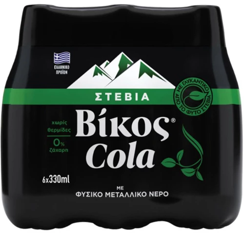 Βίκος Cola Stevia 6x330ml