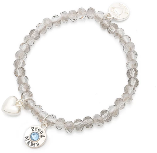 Proud Mama Βραχιόλι Charm - ΜΠΛΕ