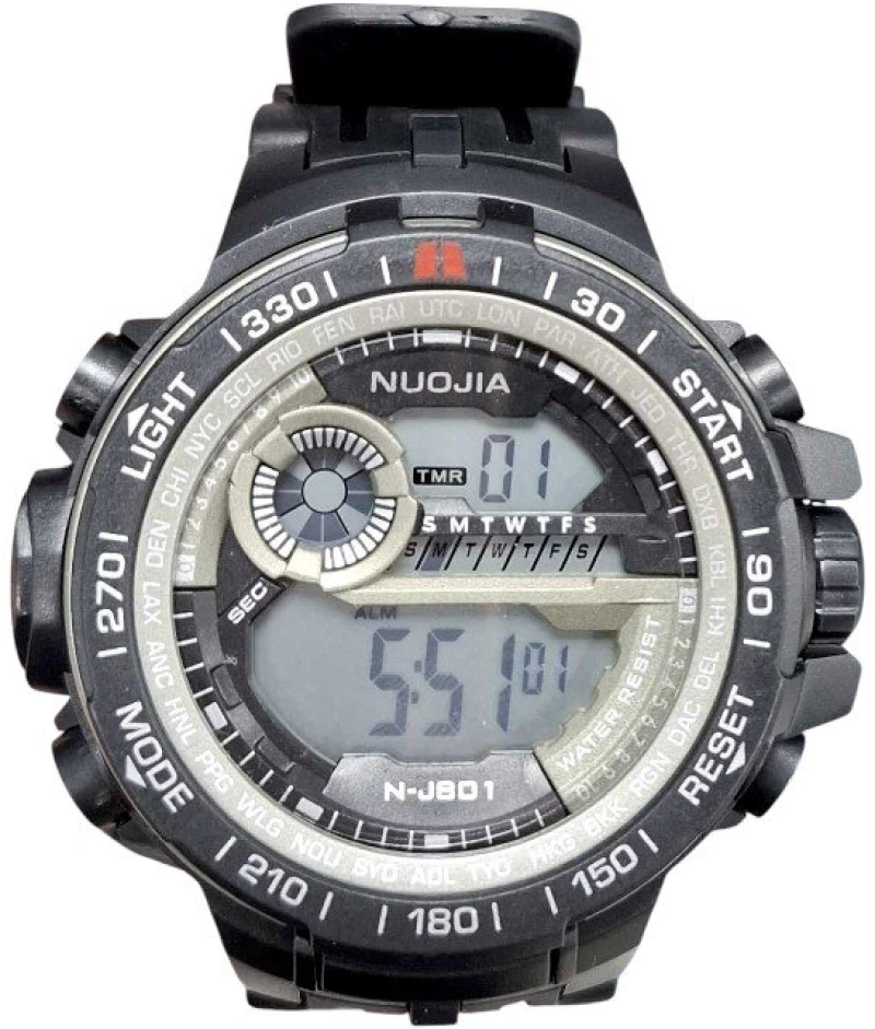 Ψηφιακό ρολόι χειρός - NJ801 - Nuojia - 115180 - Black/Beige