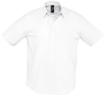 SOLʼS BRISBANE 16010 ΑΝΔΡΙΚΟ ΠΟΥΚΑΜΙΣΟ OXFORD ΚΟΝΤΑ ΜΑΝΙΚΙΑ WHITE-102