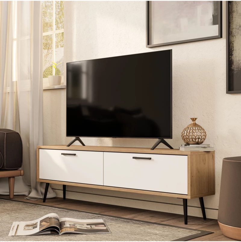 Stewehome Μονάδα τηλεόρασης 138 cm με πόρτα από Συνθετικό ξύλο 138x30x45 cm