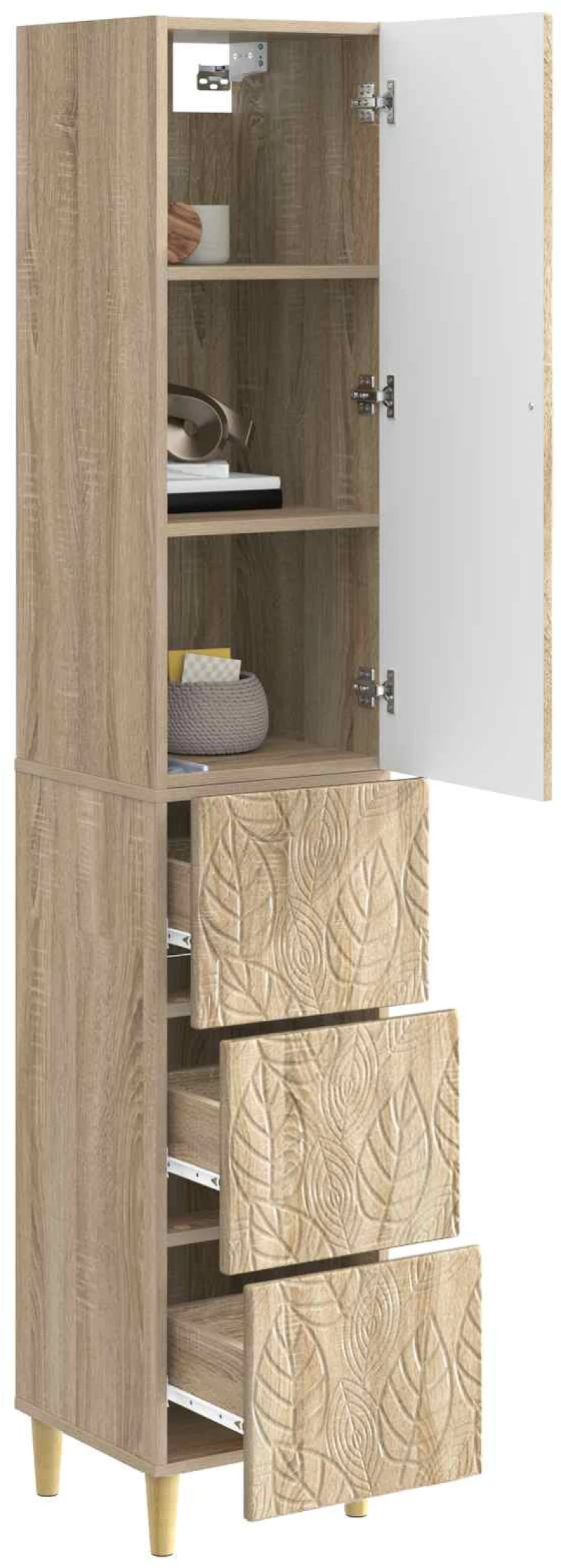 vidaXL Σέτ Ντουλαπιών 2 pcs Sonoma Δρυς 33 x 34,5 x 90 εκ