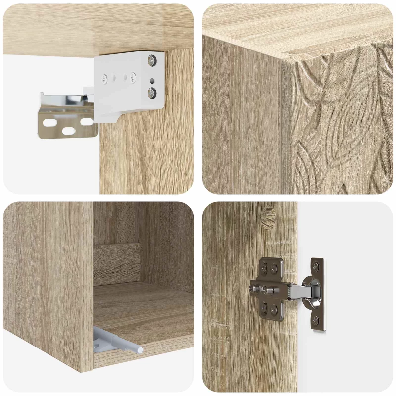 vidaXL Σέτ Ντουλαπιών 2 pcs Sonoma Δρυς 33 x 34,5 x 90 εκ