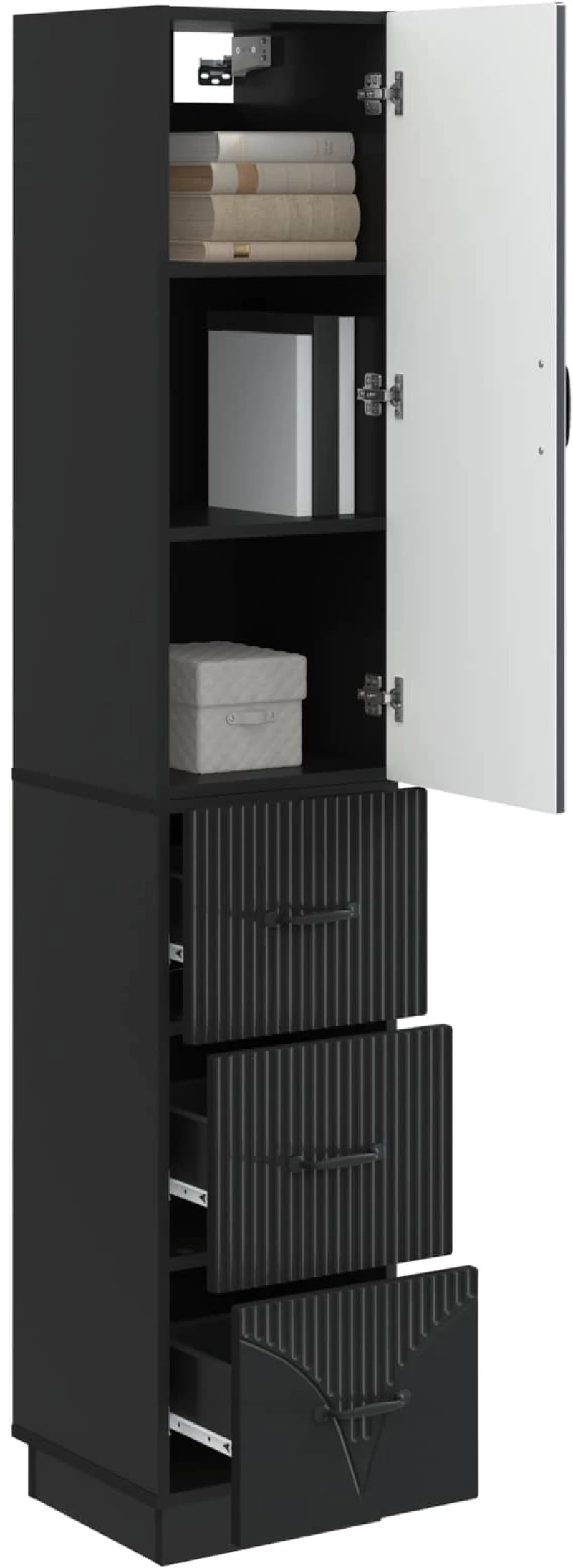 vidaXL Σέτ Ντουλαπιών 2 pcs Μαύρο 33 x 34,5 x 87 εκ.