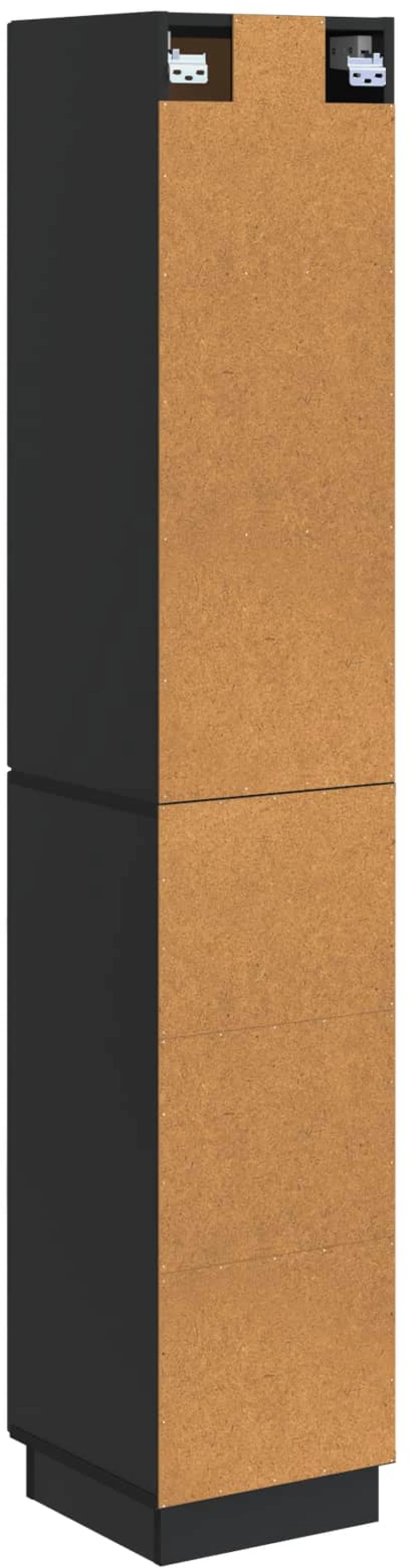 vidaXL Σέτ Ντουλαπιών 2 pcs Μαύρο 33 x 34,5 x 87 εκ.