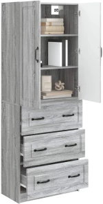 vidaXL Σέτ Ντουλαπιών 2 pcs Γκρι Sonoma 66 x 34,5 x 87 εκ.
