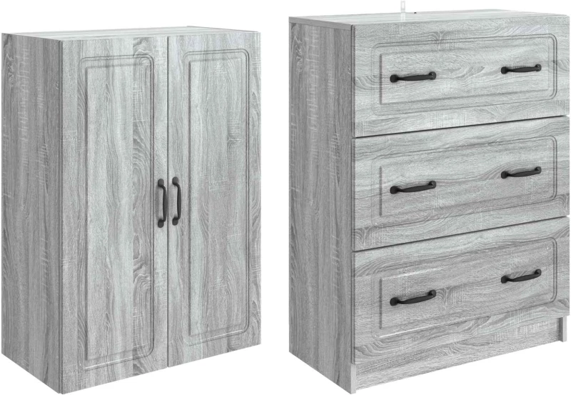 vidaXL Σέτ Ντουλαπιών 2 pcs Γκρι Sonoma 66 x 34,5 x 87 εκ.
