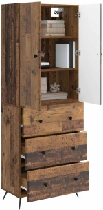 vidaXL Σέτ Ντουλαπιών 2 pcs Παλαιωμένο ξύλο 66 x 34,5 x 90 εκ