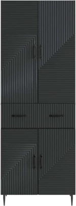 vidaXL Σέτ Ντουλαπιών 2 pcs Μαύρο 66 x 34,5 x 89,5 εκ