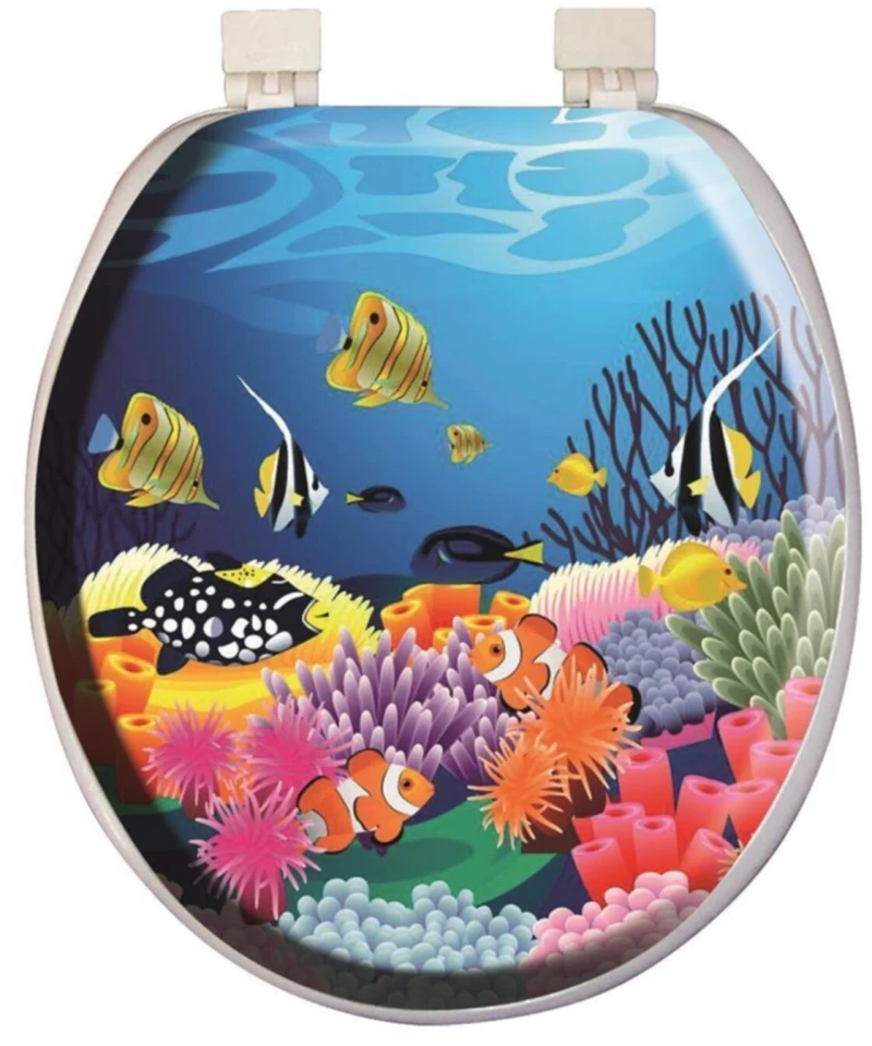 Stewehome Μαλακό καπάκι τουαλέτας με σχέδιο 43x36 cm
