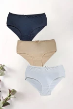 Γυναικεία Βαμβακερά Σλιπ σε Μεγάλα Μεγέθη 3Pack C1004 - ΠΟΛΥΧΡΩΜΟ