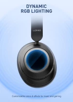 LDNIO headphones H01  ασύρματα & ενσύρματα  40mm  1000mAh  ANC  μαύρα