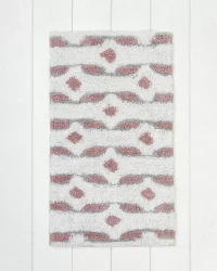 Πατάκι Μπάνιου Tratto - Apple Pink Λευκό, Ροζ Ταπέτο 50x80