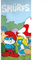 Πετσέτα Θαλάσσης Microfiber Smurfs Σιέλ 70 x 140 cm Σιέλ 70 x 140 cm