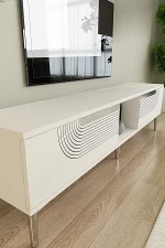 Stewehome Μοντέρνο έπιπλο τηλεόρασης με πόρτες από Συνθετικό ξύλο 150x30x41 cm