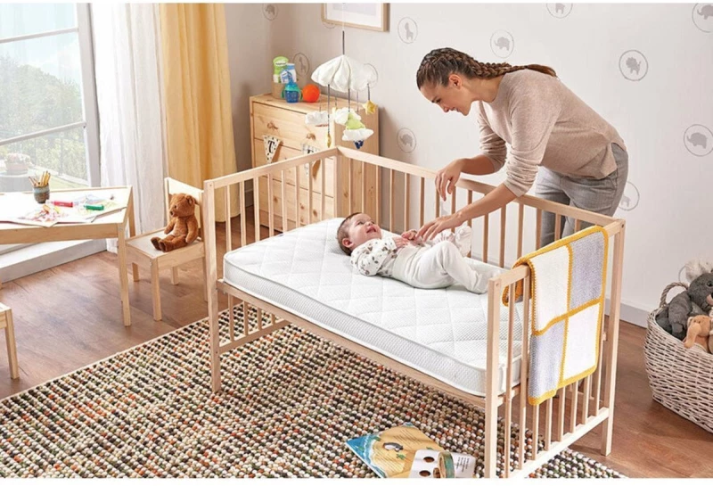 Stewehome Βρεφικό στρώμα κούνιας από σφουγγάρι διπλής όψης 40x80x8 cm