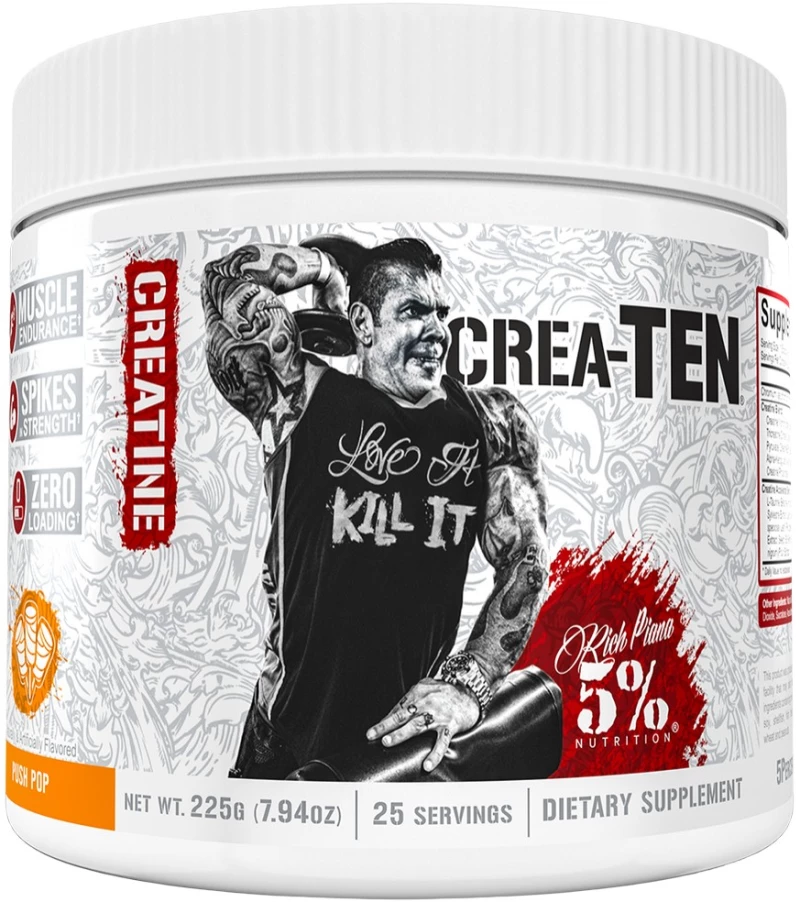 Rich Piana 5% Nutrition Crea-TEN | 10 Types Creatine Matrix [225 Γραμμάρια] Push Pop
