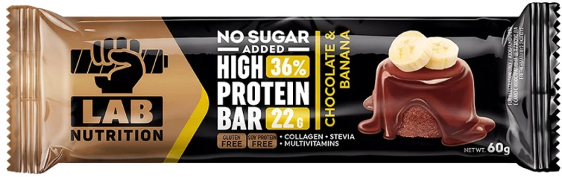 Lab Nutrition Premium High Protein Bar 36% [60 Γραμμάρια] Σοκολάτα και Μπανάνα