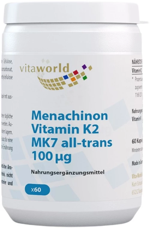 VitaWorld Vitamin K2 as MK7 100 mcg [60 Κάψουλες]