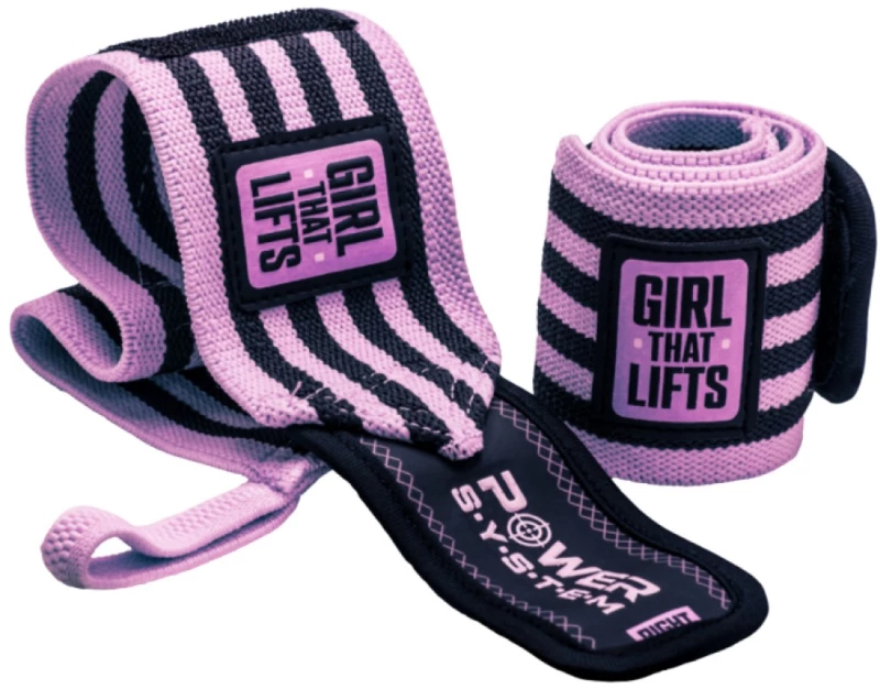 Power System Wrist Wraps Girl That Lifts - Pink [2 τμχ.] Ροζ