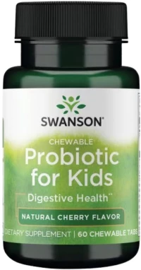 Swanson Chewable Probiotic for Kids - Natural Cherry Flavor [60 Μασώμενα δισκία] Κεράσι