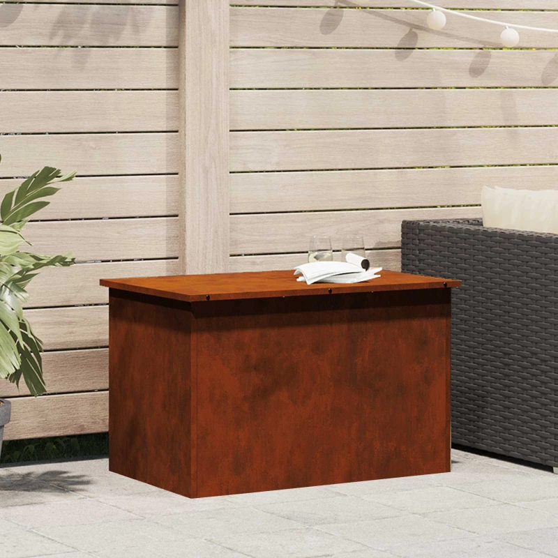 Κουτί αποθήκευσης εξωτερικών χώρων Σκ rusty 80 x 50,5 x 50 εκ. |874573