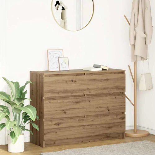 Sideboard Artisan Oak 100x35x76 cm Κατασκευασμένο ξύλο |3328506
