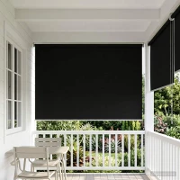 Ρολό Κουρτίνα UV Προστασία Μαύρο 140 x 140 cm Πολυεστέρας |42041252