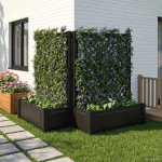Μεγάλη Γλάστρα με Στήριγμα 2 pcs Ανθρακί 143 x 143 x 133,5 εκ |42041727