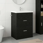 Ντουλάπι Κάτω από τον Νιπτήρα Μαύρη Δρυς 56 x 37,5 x 81 εκ |890705