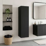 Τοίχου Ντουλάπα Μπάνιου Μαύρο 33 x 34,5 x 100 εκ |890653