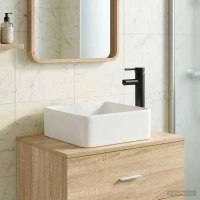 Λεκάνη μπάνιου Ματ Μαύρο 36,5 x 36,5 x 13 cm Μέταλλο |890251