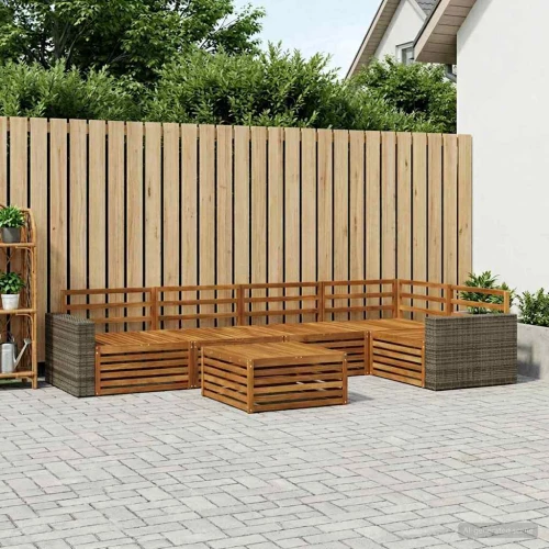 Σειρά Καναπέ Εξωτερικού 6 pcs Φυσικό 79 x 79 x 37 εκ |3383397