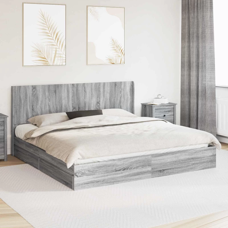 Καλάθι με αποθήκη και κεφαλάρι Γκρι Sonoma 180 x 200 cm |3414006