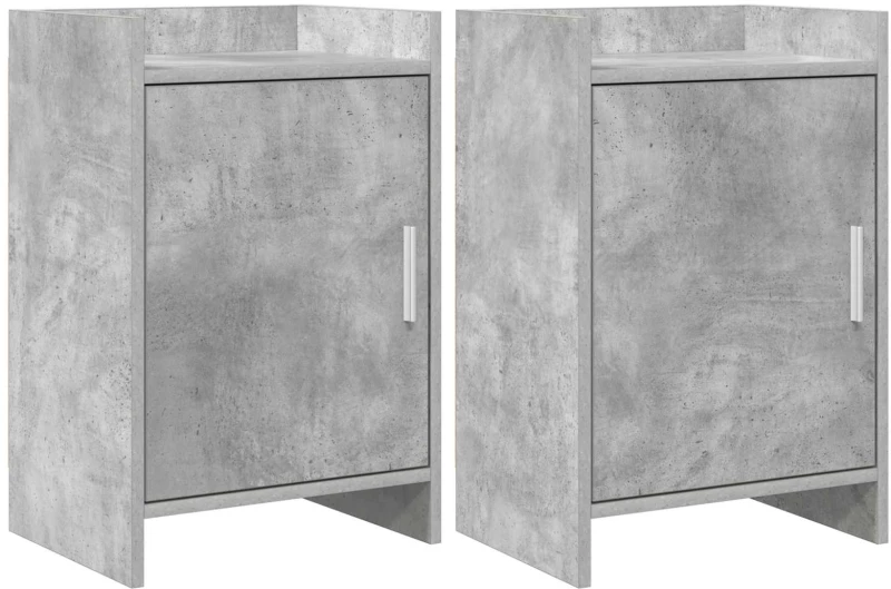 Κομοδίνα 2 pcs Γκρι Σκυροδέματος 40 x 30 x 60 cm |8011018