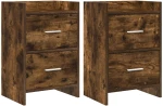 Κομοδίνα 2 pcs Καπνισμένο Ξύλο Δρυός 40 x 30 x 60 cm |8010972