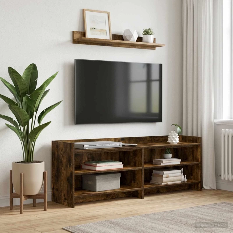 Ντουλάπι TV 135 x 33 x 47 εκ. Καπνισμένο Ξύλο Δρυός |8011231