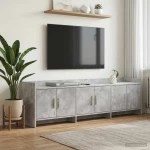 Ντουλάπι TV 168 x 33 x 47 εκ. Γκρι Σκυροδέματος |8011206