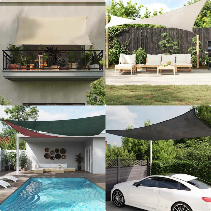 Πανί Σκίασης 160 γρ./μ² Τριγωνικό Μαύρο 5x7x7 μ. HDPE |311759