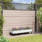 Κήπος Γλαστράκι με Ροδάκια Λευκό 120 x 40 x 33 cm PP |3423045
