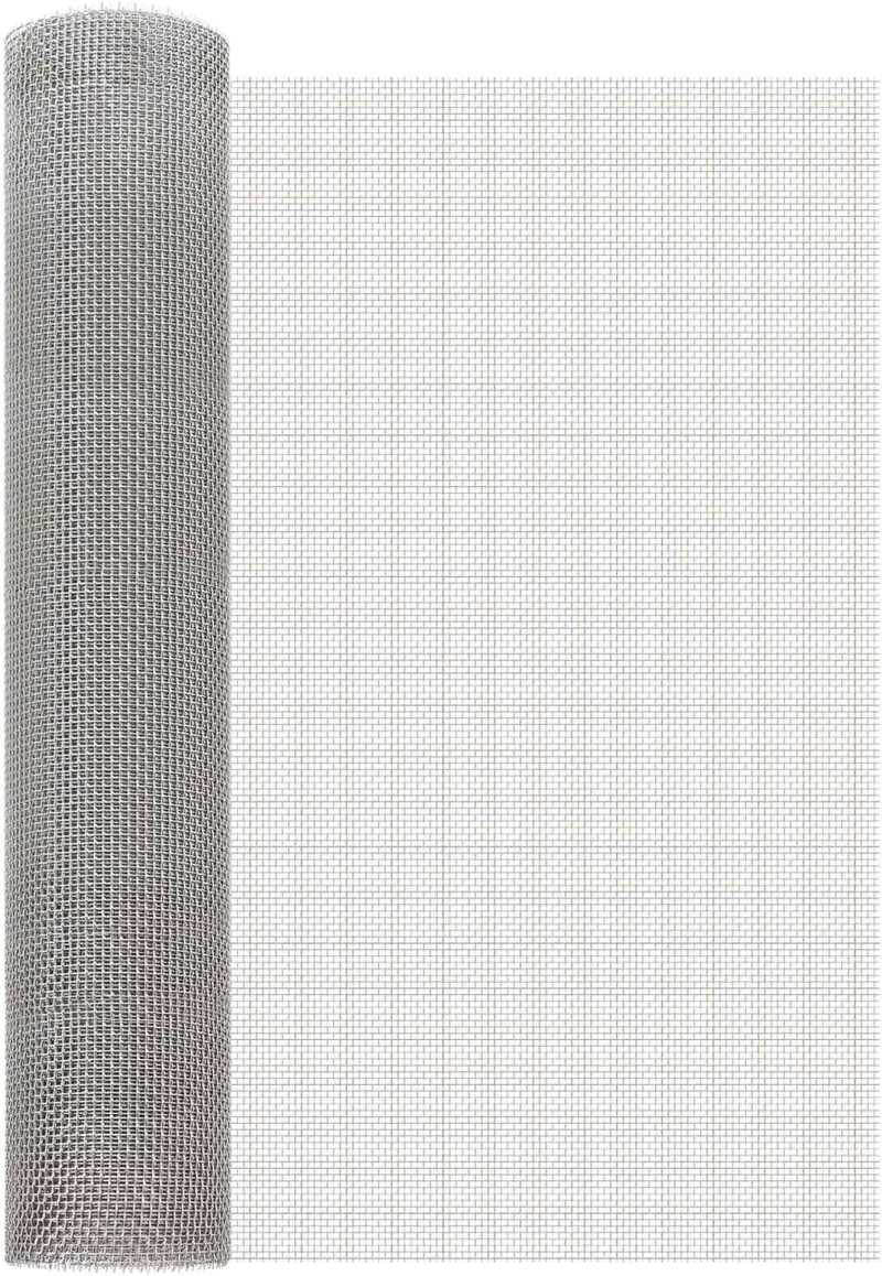 Πλέγμα Οθόνης 60 x 500 cm 6 Mesh Ανοξείδωτο Ατσάλι 201 Ασημί |42039651