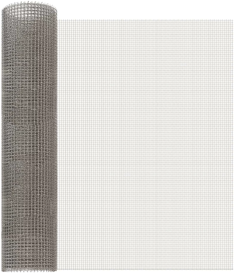 Πλέγμα Οθόνης 60 x 500 cm 3 Mesh Ανοξείδωτο Ατσάλι 201 Ασημί |42039633