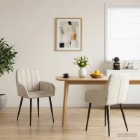 Καρέκλες φαγητού 2 pcs Βελούδο Κρεμ 57 x 50 x 85 εκ. |42034277