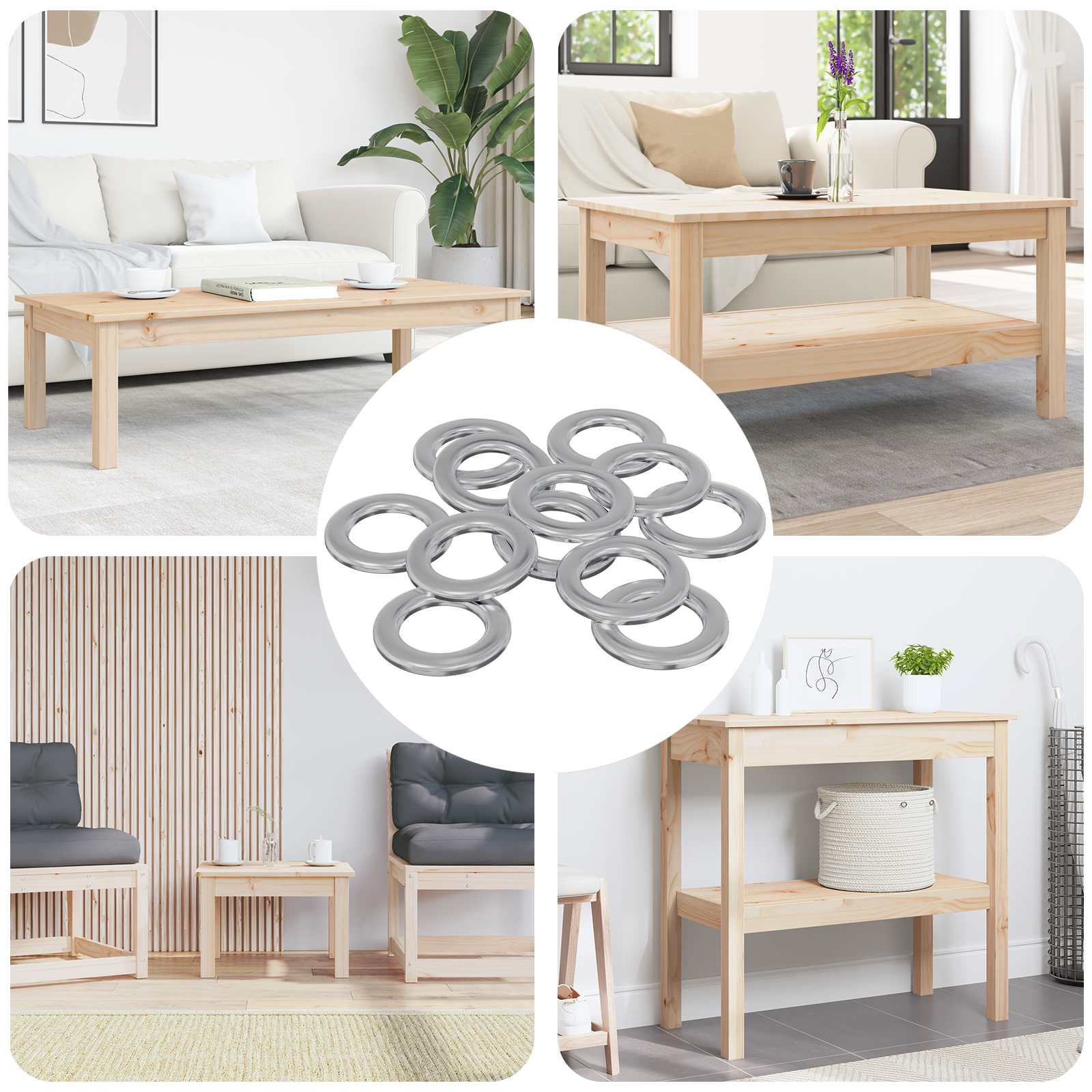 vidaXL Βίδες 52941 pcs Ασημί Σίδερο