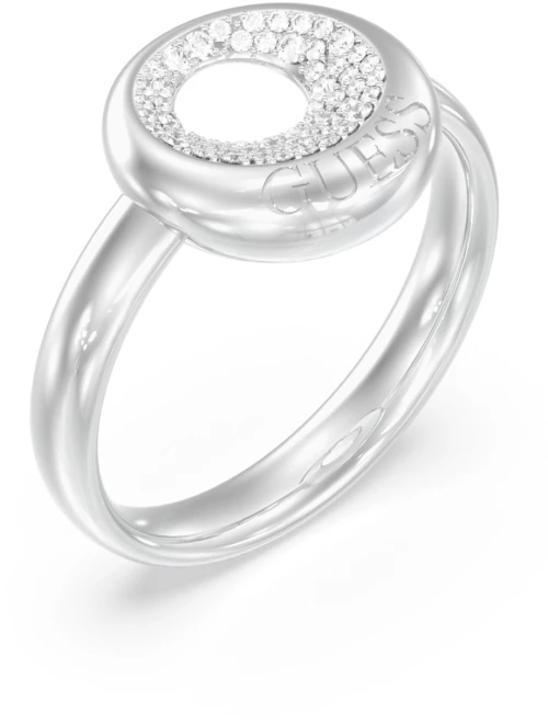 GUESS STEEL MOON DROPS JUBR06248JWRH-No.58 Δαχτυλίδι Ασημένιο Με Σχέδιο Με Πέτρες