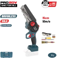 BORMANN Pro BBP3917C Κλαδ Αλυσοπρίονο Μπατ 20V, Brushless, Λάμα 15cm,1kg. 1/4'' 1,1mm 37Links, 10m/s